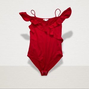 Gaze - Red Bodysuit - Size L